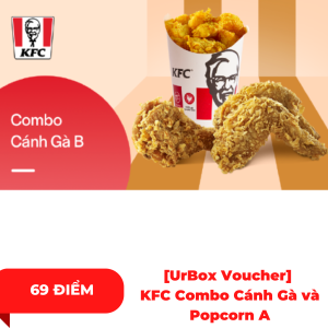 [UrBox Voucher] KFC Combo Cánh Gà và Popcorn A 